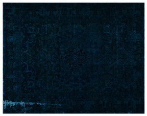 Turquoise  Over Dyed Vintage XLarge Rug 9'4'' x 12'0'' ft 285 x 367 cm
