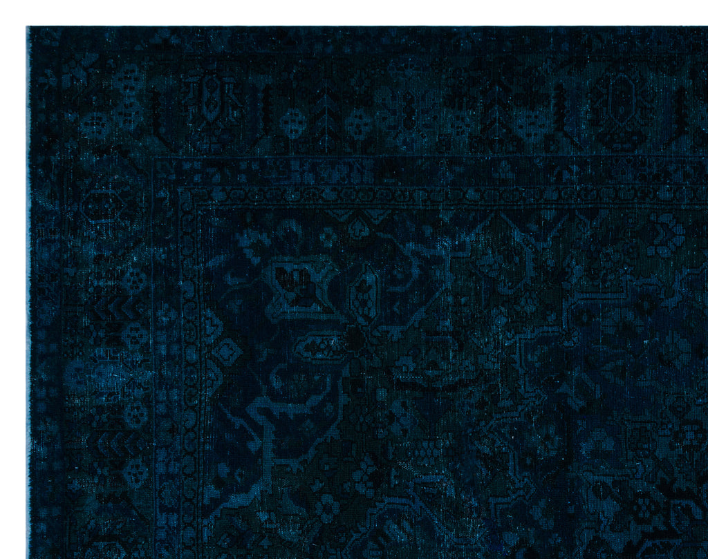 Turquoise  Over Dyed Vintage XLarge Rug 9'4'' x 12'0'' ft 285 x 367 cm