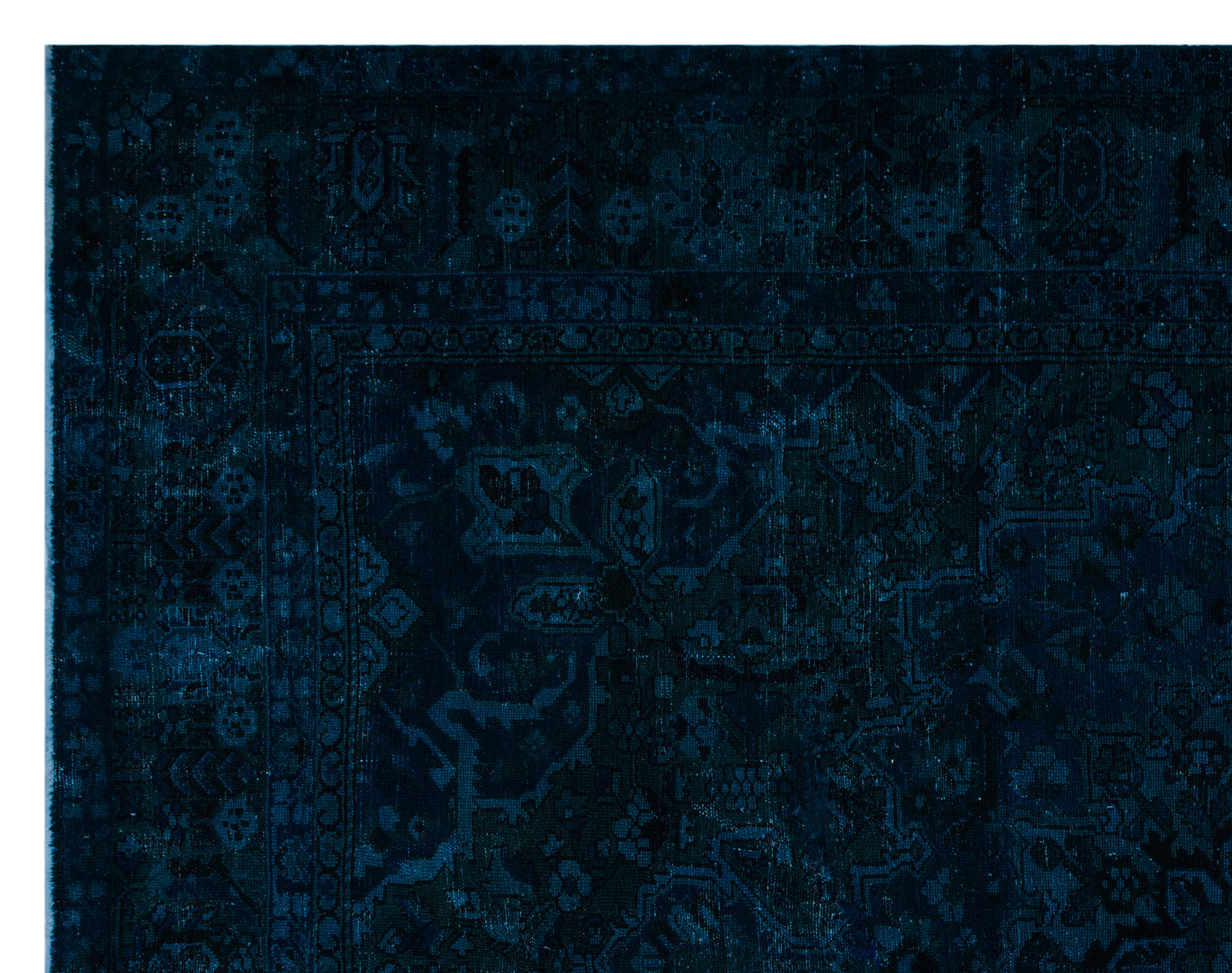 Turquoise  Over Dyed Vintage XLarge Rug 9'4'' x 12'0'' ft 285 x 367 cm