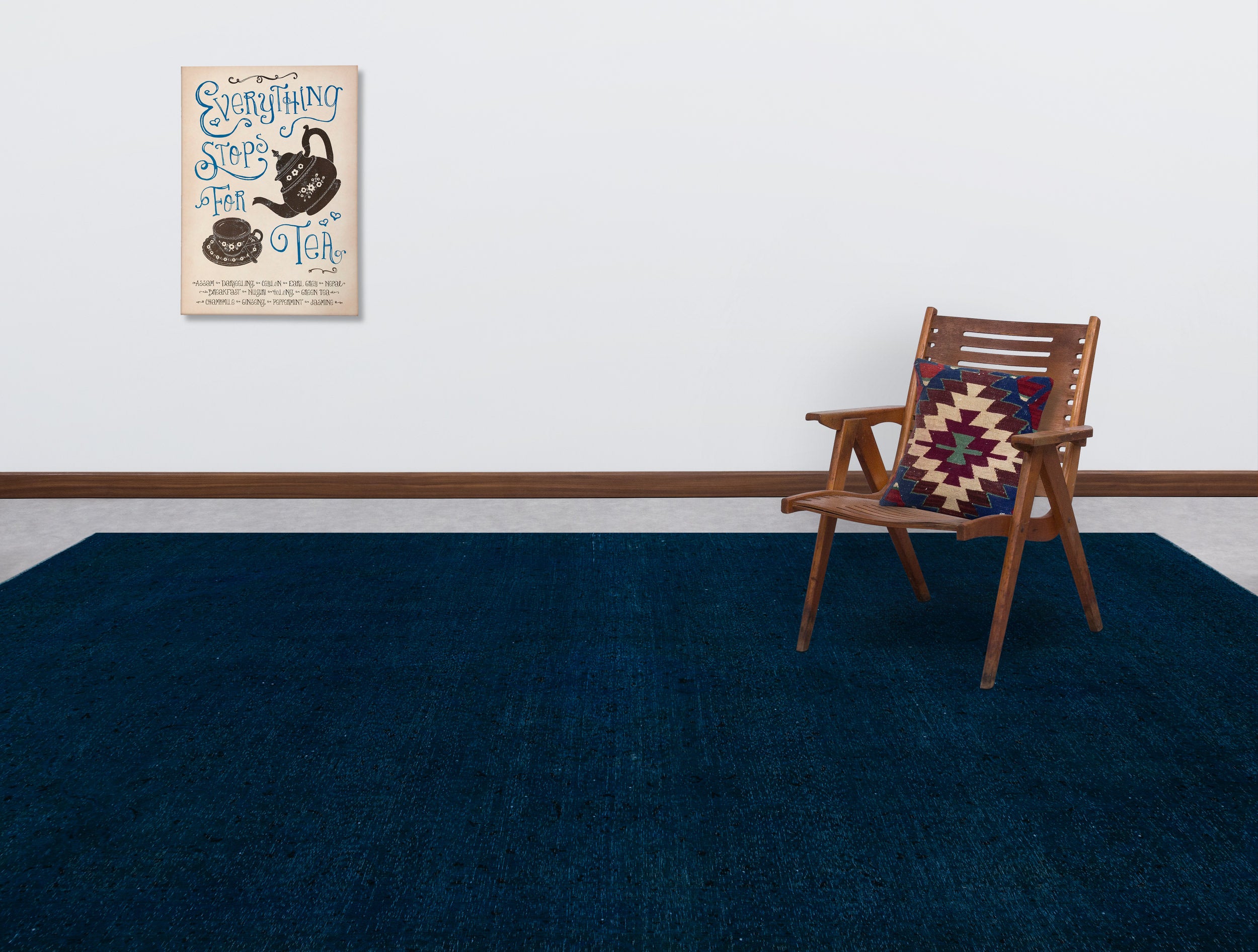 Turquoise  Over Dyed Vintage XLarge Rug 8'7'' x 12'12'' ft 262 x 395 cm
