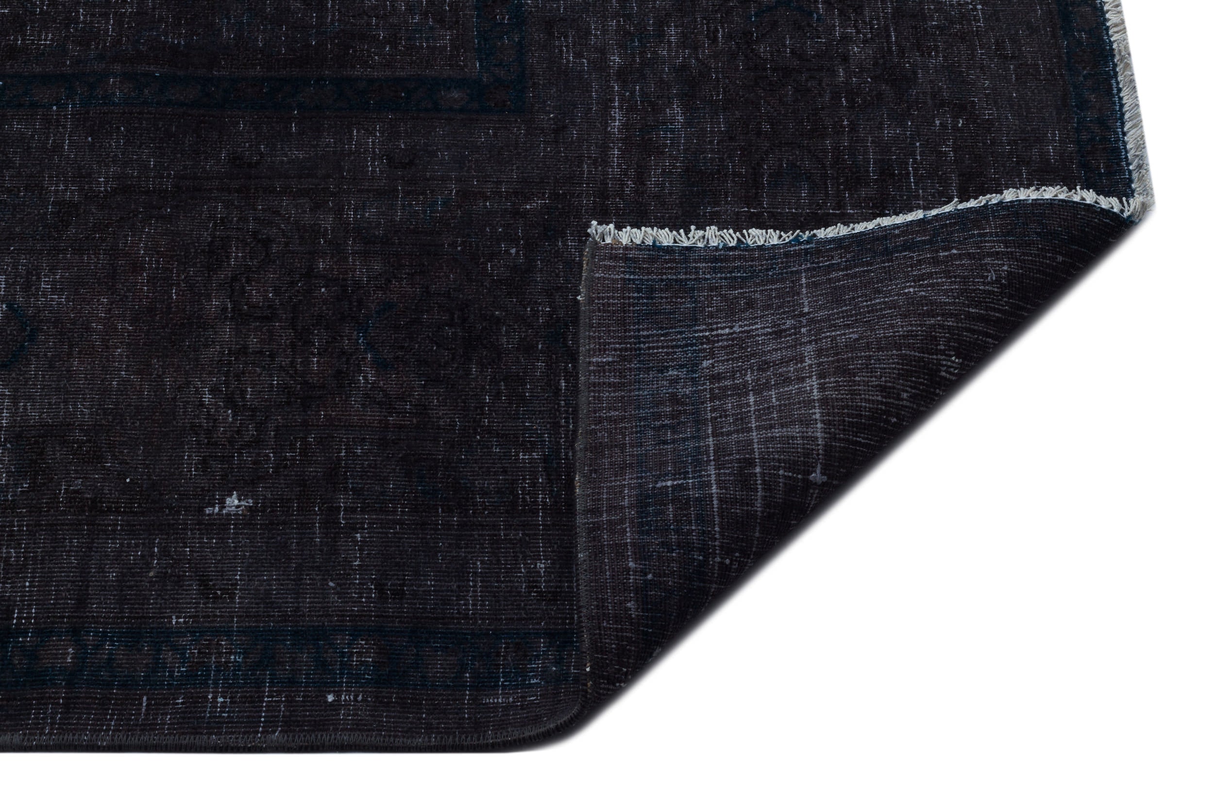 Black Over Dyed Vintage XLarge Rug 9'7'' x 12'8'' ft 291 x 386 cm