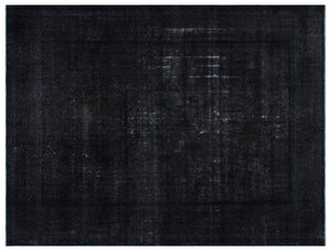 Black Over Dyed Vintage XLarge Rug 9'7'' x 12'8'' ft 291 x 386 cm