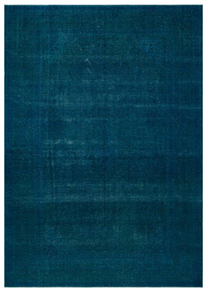 Turquoise  Over Dyed Vintage XLarge Rug 9'10'' x 14'0'' ft 300 x 427 cm