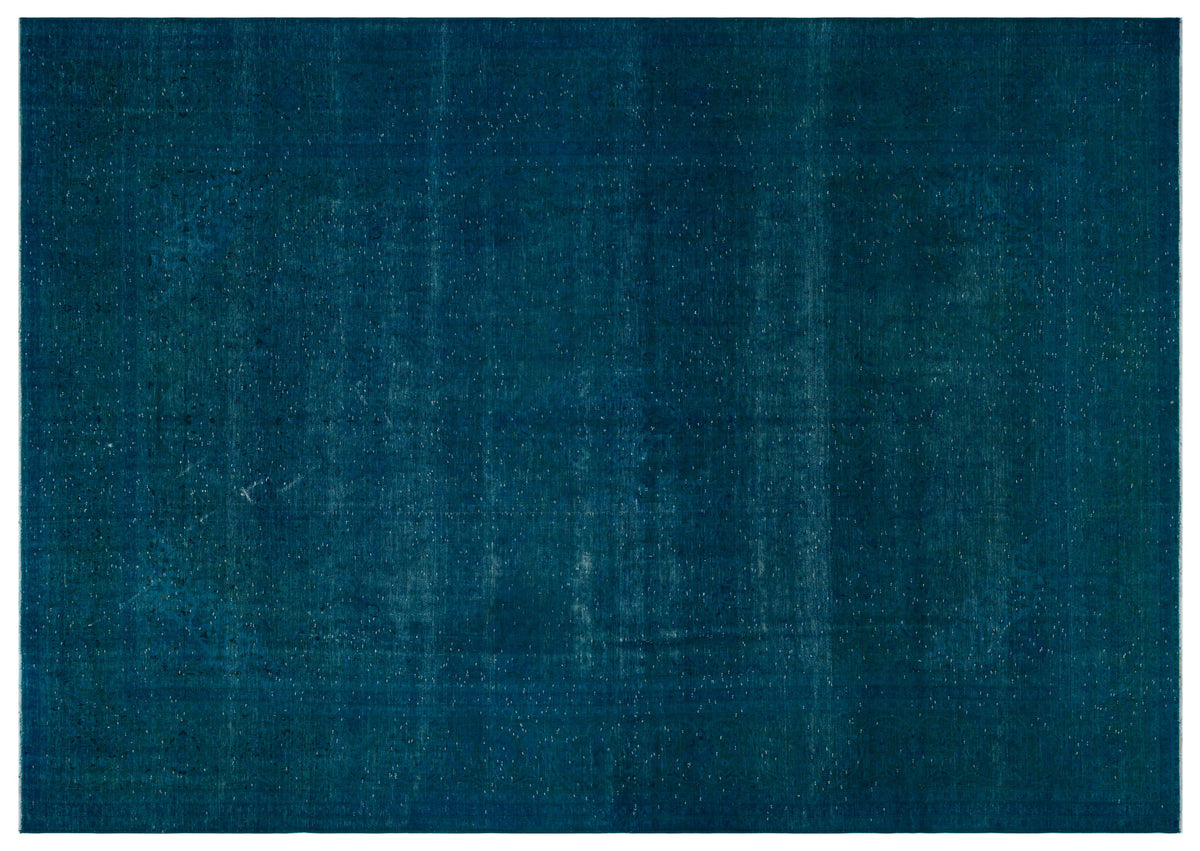 Turquoise  Over Dyed Vintage XLarge Rug 9&#39;10&#39;&#39; x 14&#39;0&#39;&#39; ft 300 x 427 cm