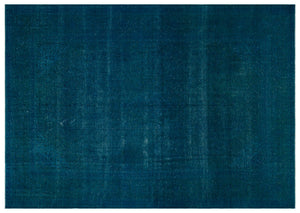Turquoise  Over Dyed Vintage XLarge Rug 9'10'' x 14'0'' ft 300 x 427 cm