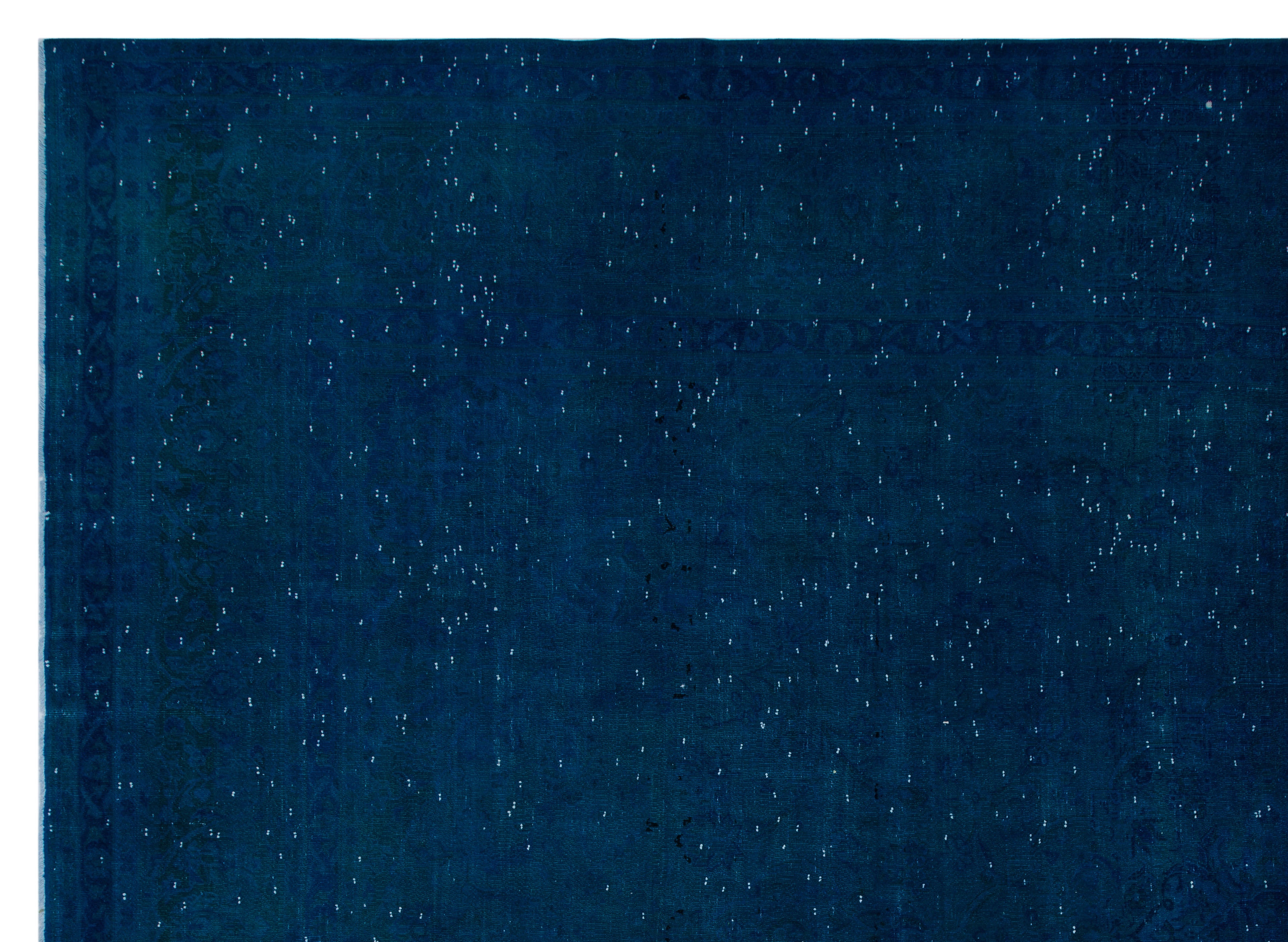 Turquoise  Over Dyed Vintage XLarge Rug 9'3'' x 13'1'' ft 283 x 399 cm