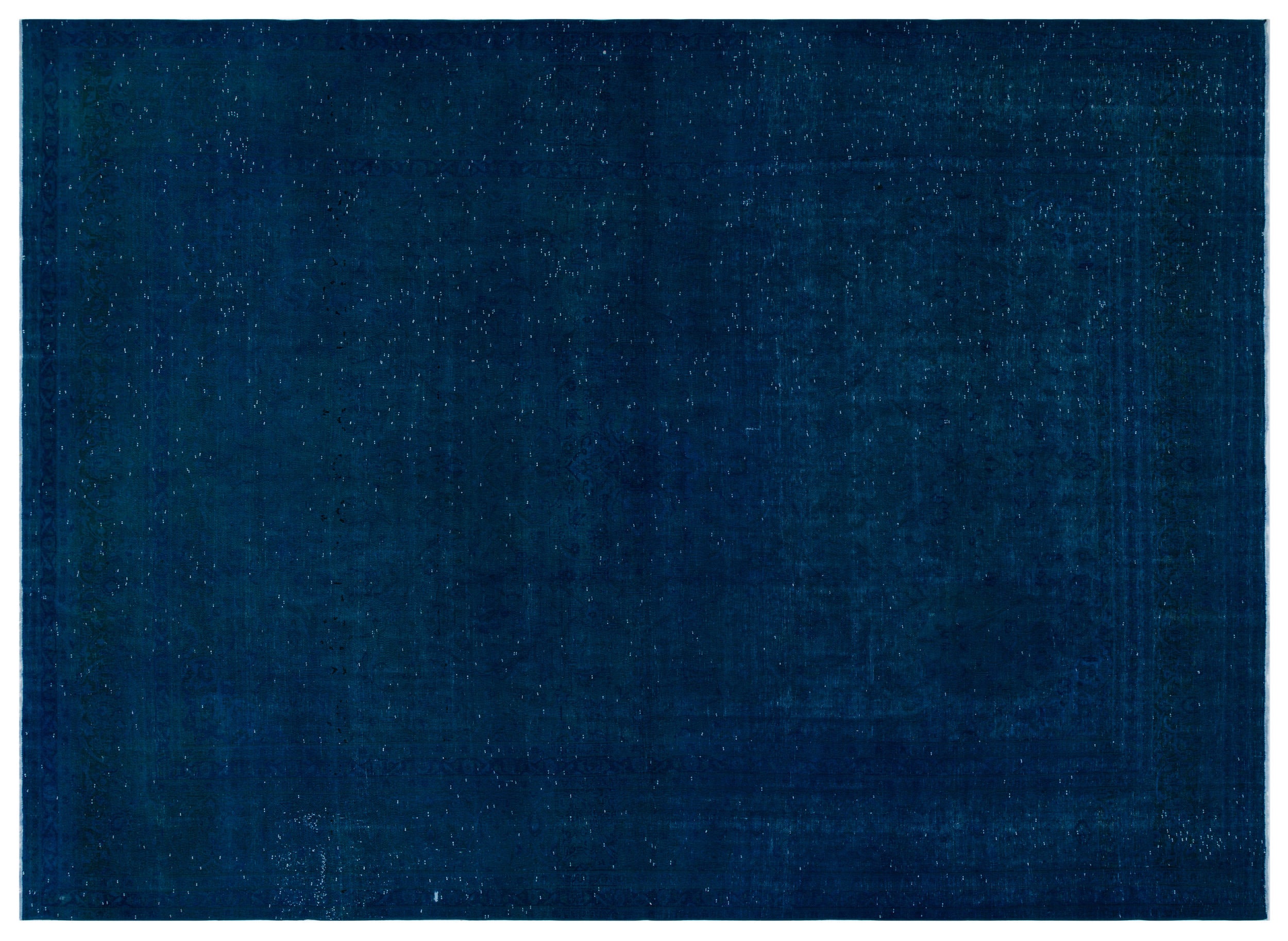 Turquoise  Over Dyed Vintage XLarge Rug 9'3'' x 13'1'' ft 283 x 399 cm