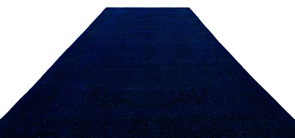 Blue Over Dyed Vintage XLarge Rug 9&#39;8&#39;&#39; x 13&#39;10&#39;&#39; ft 294 x 422 cm