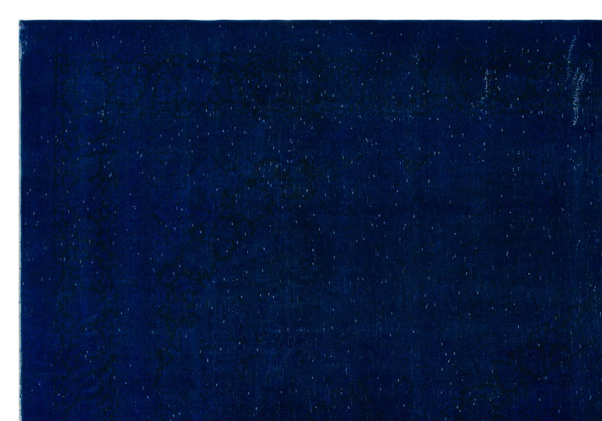 Blue Over Dyed Vintage XLarge Rug 9&#39;8&#39;&#39; x 13&#39;10&#39;&#39; ft 294 x 422 cm