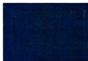 Blue Over Dyed Vintage XLarge Rug 9'8'' x 13'10'' ft 294 x 422 cm