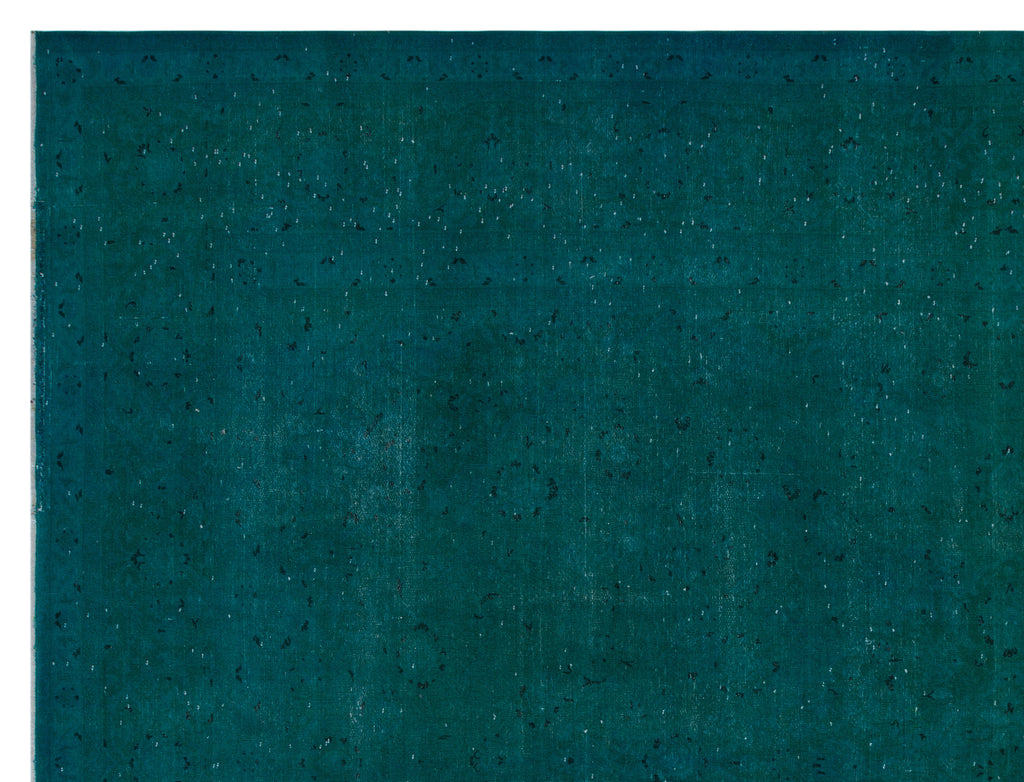 Turquoise  Over Dyed Vintage XLarge Rug 9'7'' x 12'9'' ft 291 x 389 cm