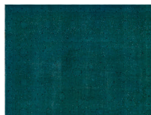 Turquoise  Over Dyed Vintage XLarge Rug 9'7'' x 12'9'' ft 291 x 389 cm