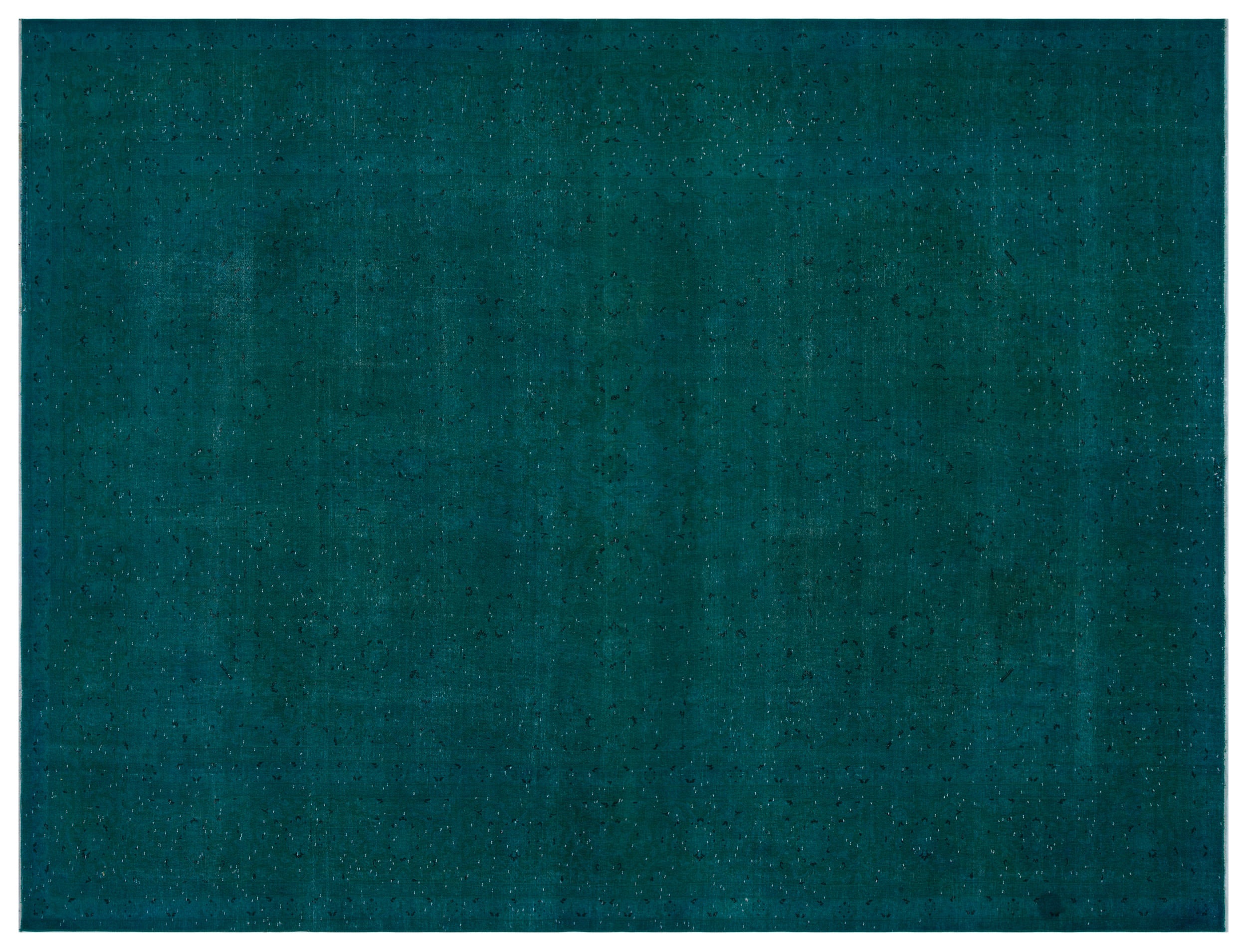 Turquoise  Over Dyed Vintage XLarge Rug 9'7'' x 12'9'' ft 291 x 389 cm