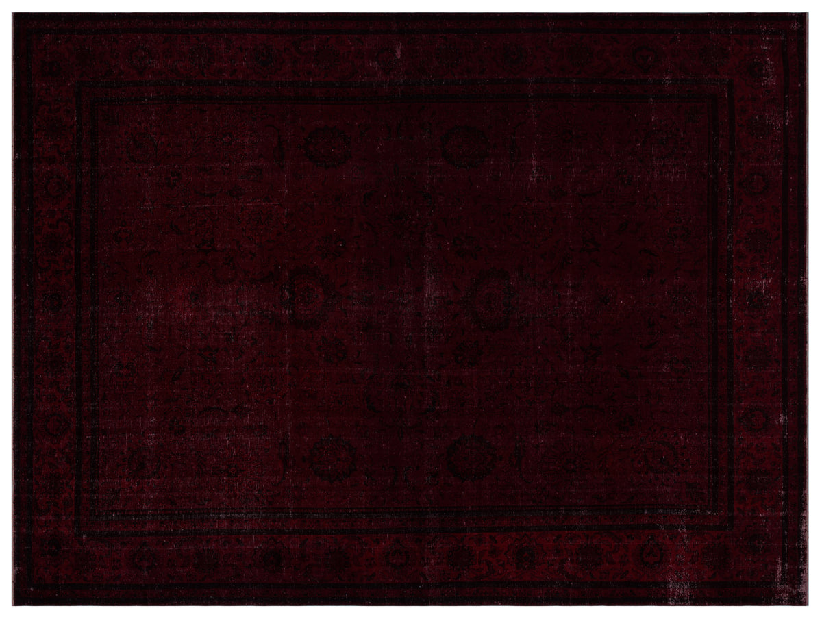Red Over Dyed Vintage XLarge Rug 10&#39;7&#39;&#39; x 14&#39;4&#39;&#39; ft 323 x 436 cm