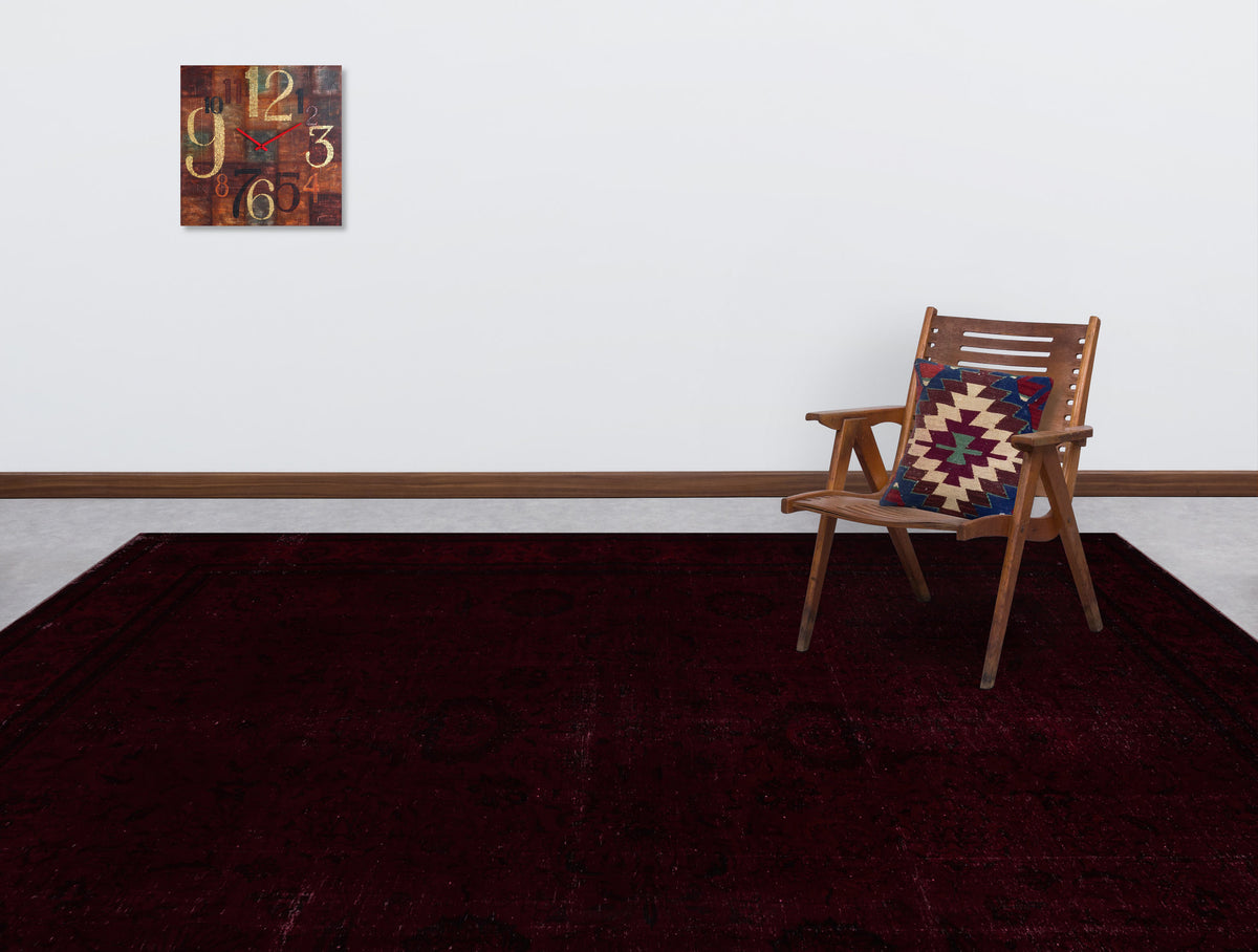 Red Over Dyed Vintage XLarge Rug 10&#39;7&#39;&#39; x 14&#39;4&#39;&#39; ft 323 x 436 cm