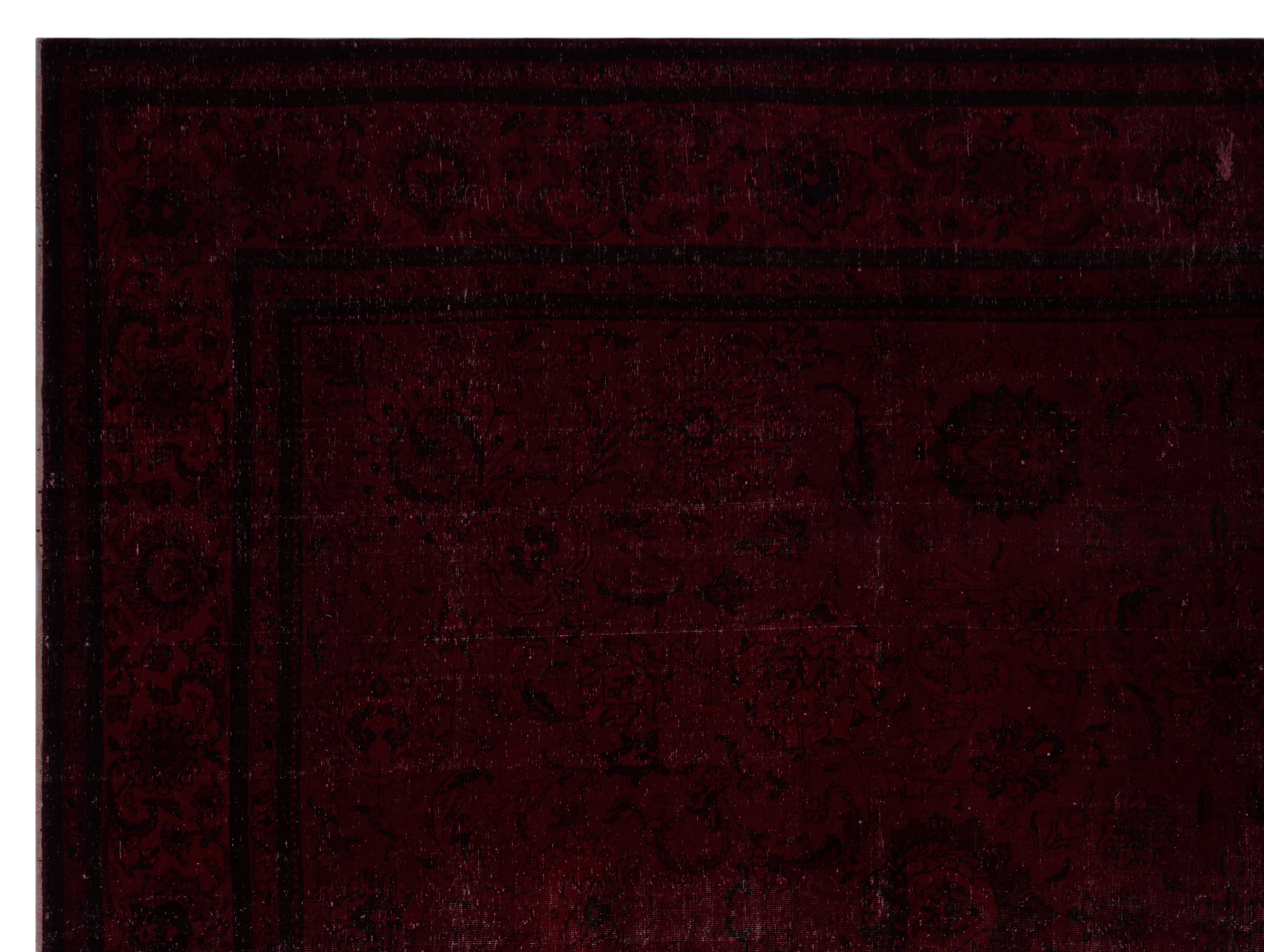 Red Over Dyed Vintage XLarge Rug 10'7'' x 14'4'' ft 323 x 436 cm
