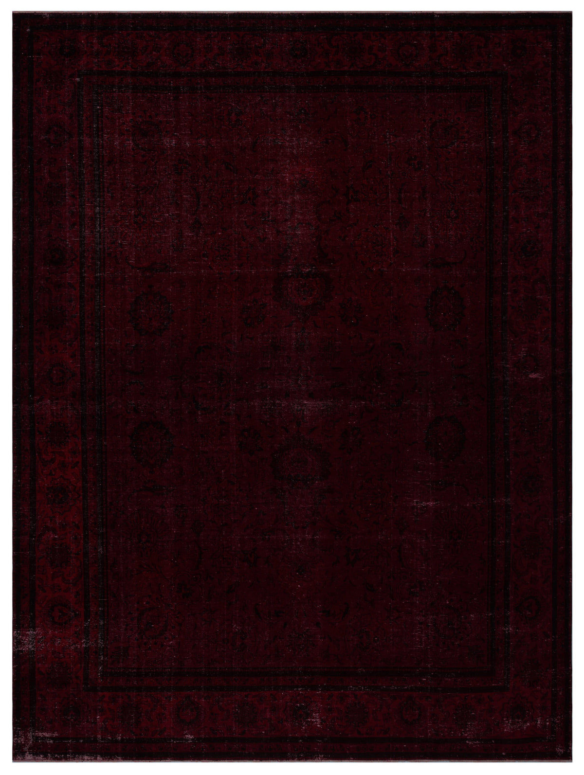 Red Over Dyed Vintage XLarge Rug 10&#39;7&#39;&#39; x 14&#39;4&#39;&#39; ft 323 x 436 cm