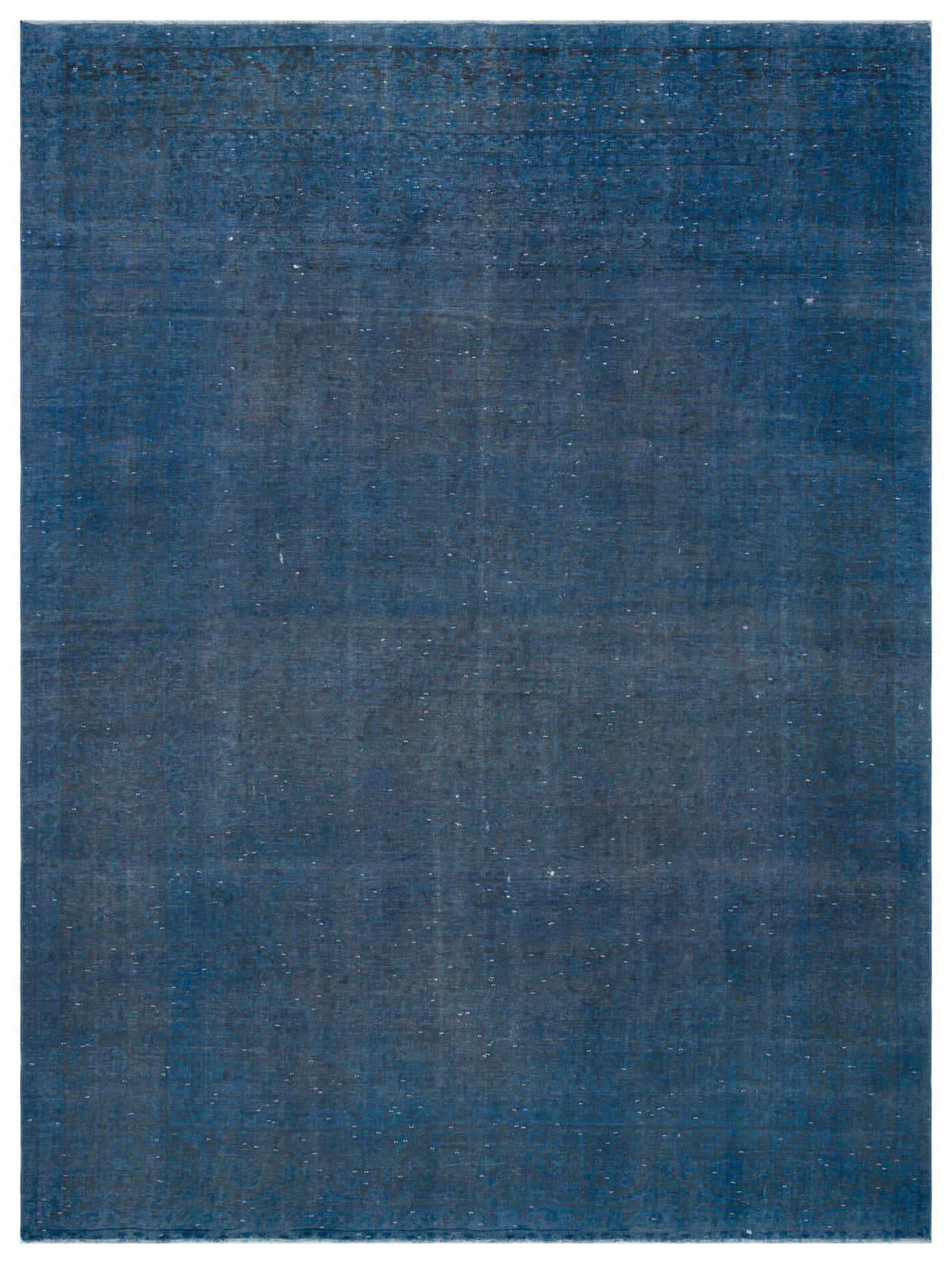 Blue Over Dyed Vintage XLarge Rug 9&#39;7&#39;&#39; x 12&#39;9&#39;&#39; ft 292 x 388 cm