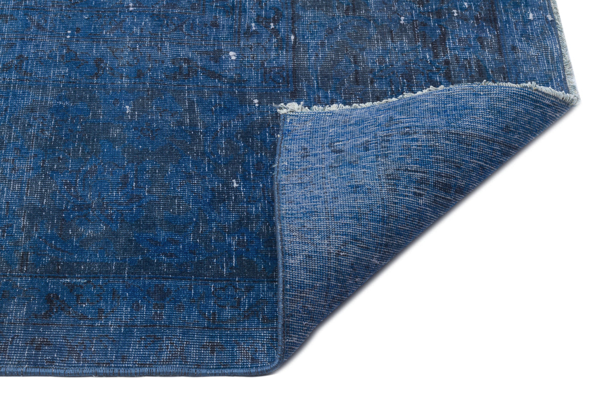 Blue Over Dyed Vintage XLarge Rug 9&#39;7&#39;&#39; x 12&#39;9&#39;&#39; ft 292 x 388 cm