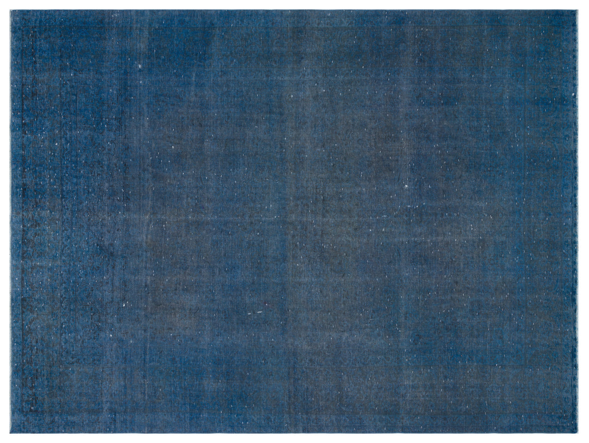 Blue Over Dyed Vintage XLarge Rug 9&#39;7&#39;&#39; x 12&#39;9&#39;&#39; ft 292 x 388 cm