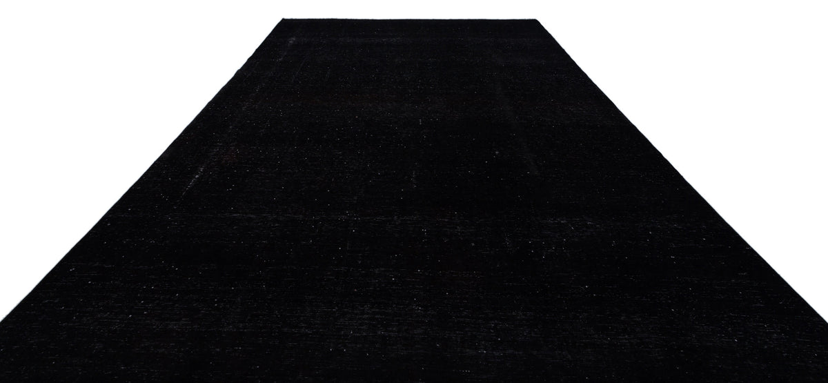 Black Over Dyed Vintage XLarge Rug 9&#39;8&#39;&#39; x 12&#39;5&#39;&#39; ft 294 x 378 cm