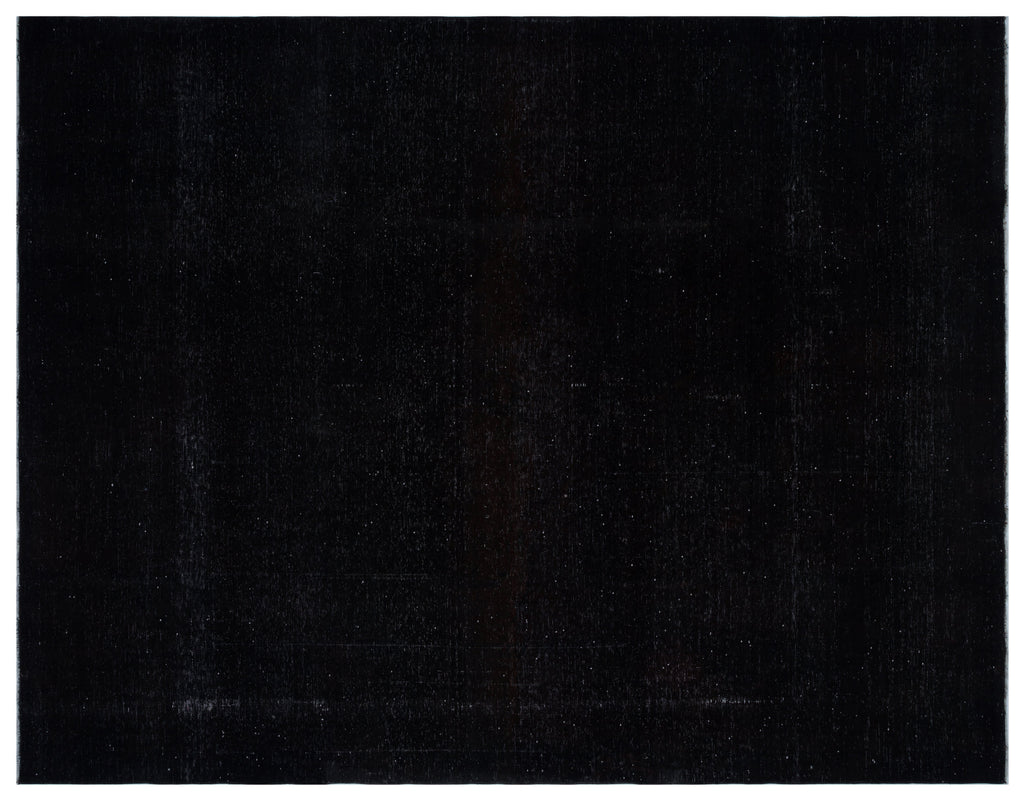 Black Over Dyed Vintage XLarge Rug 9'8'' x 12'5'' ft 294 x 378 cm