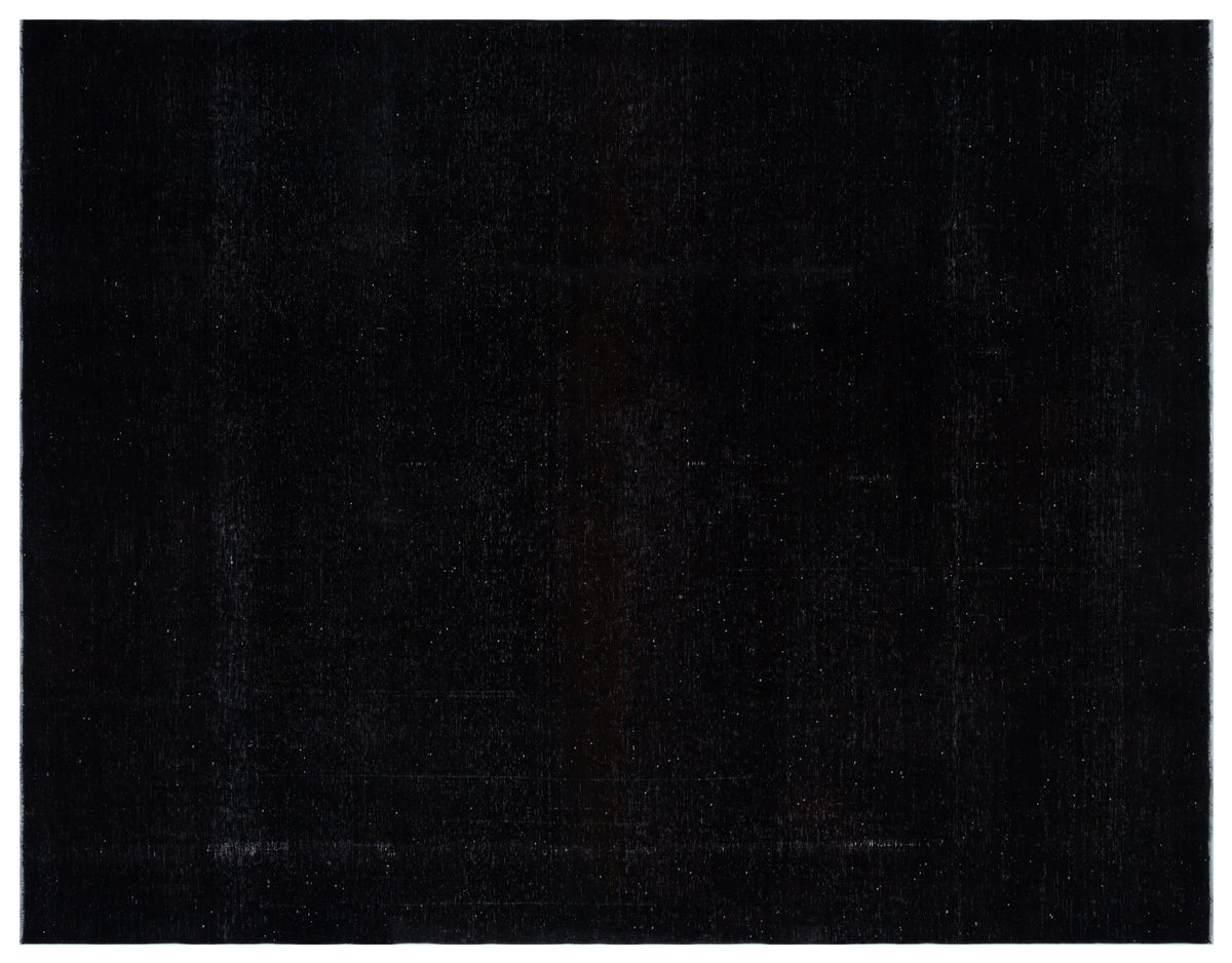 Black Over Dyed Vintage XLarge Rug 9&#39;8&#39;&#39; x 12&#39;5&#39;&#39; ft 294 x 378 cm