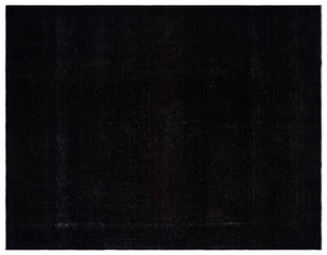 Black Over Dyed Vintage XLarge Rug 9'8'' x 12'5'' ft 294 x 378 cm