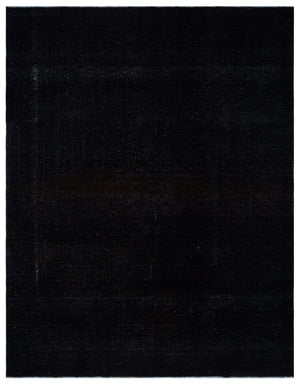 Black Over Dyed Vintage XLarge Rug 9'8'' x 12'5'' ft 294 x 378 cm