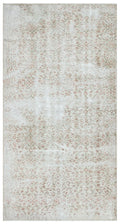Beige Over Dyed Vintage Rug 3'6'' x 6'9'' ft 106 x 205 cm