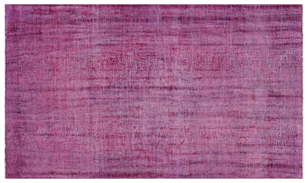 Fuchsia Over Dyed Vintage Rug 4&#39;12&#39;&#39; x 8&#39;7&#39;&#39; ft 152 x 261 cm