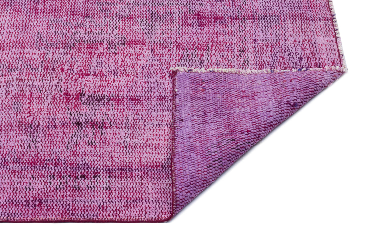Fuchsia Over Dyed Vintage Rug 4&#39;12&#39;&#39; x 8&#39;7&#39;&#39; ft 152 x 261 cm
