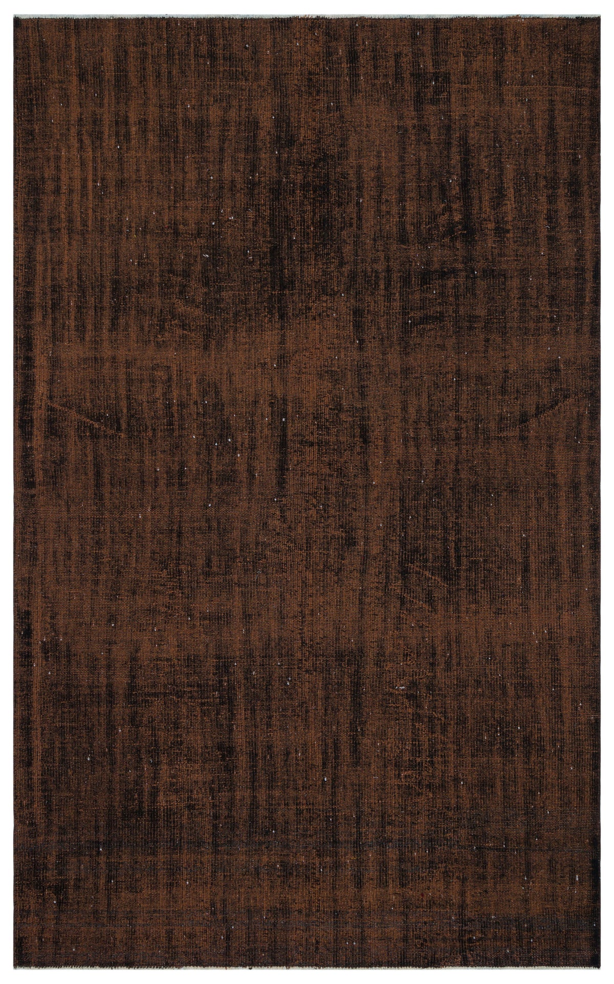 Brown Over Dyed Vintage Rug 5&#39;7&#39;&#39; x 8&#39;11&#39;&#39; ft 170 x 271 cm