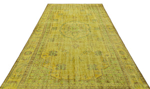 Yellow Over Dyed Vintage Rug 6'1'' x 10'4'' ft 186 x 316 cm