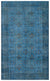 Retro Design Blue Over Dyed Vintage Rug 5'9'' x 9'6'' ft 176 x 289 cm