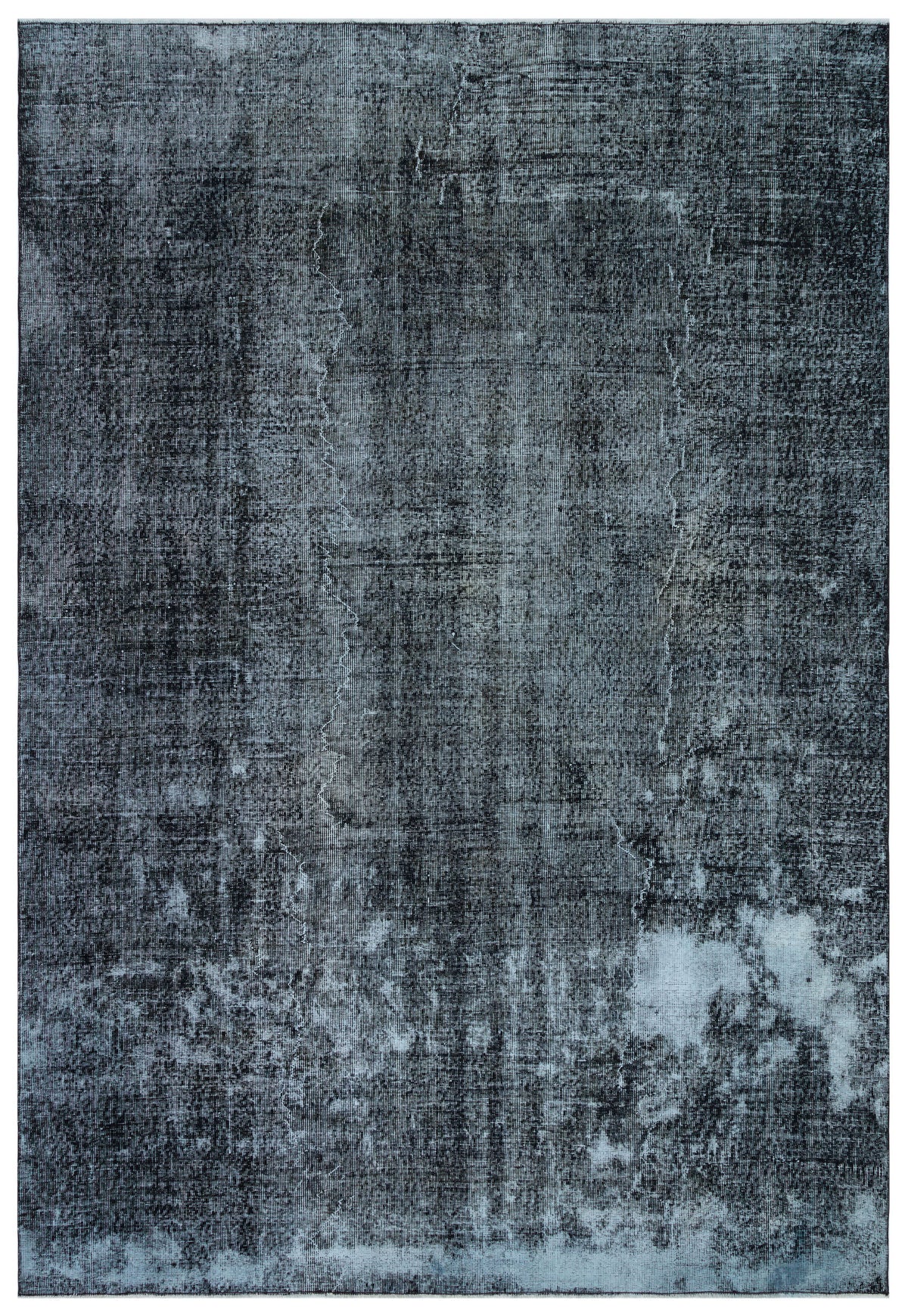 Gray Over Dyed Vintage Rug 6&#39;10&#39;&#39; x 10&#39;1&#39;&#39; ft 209 x 307 cm