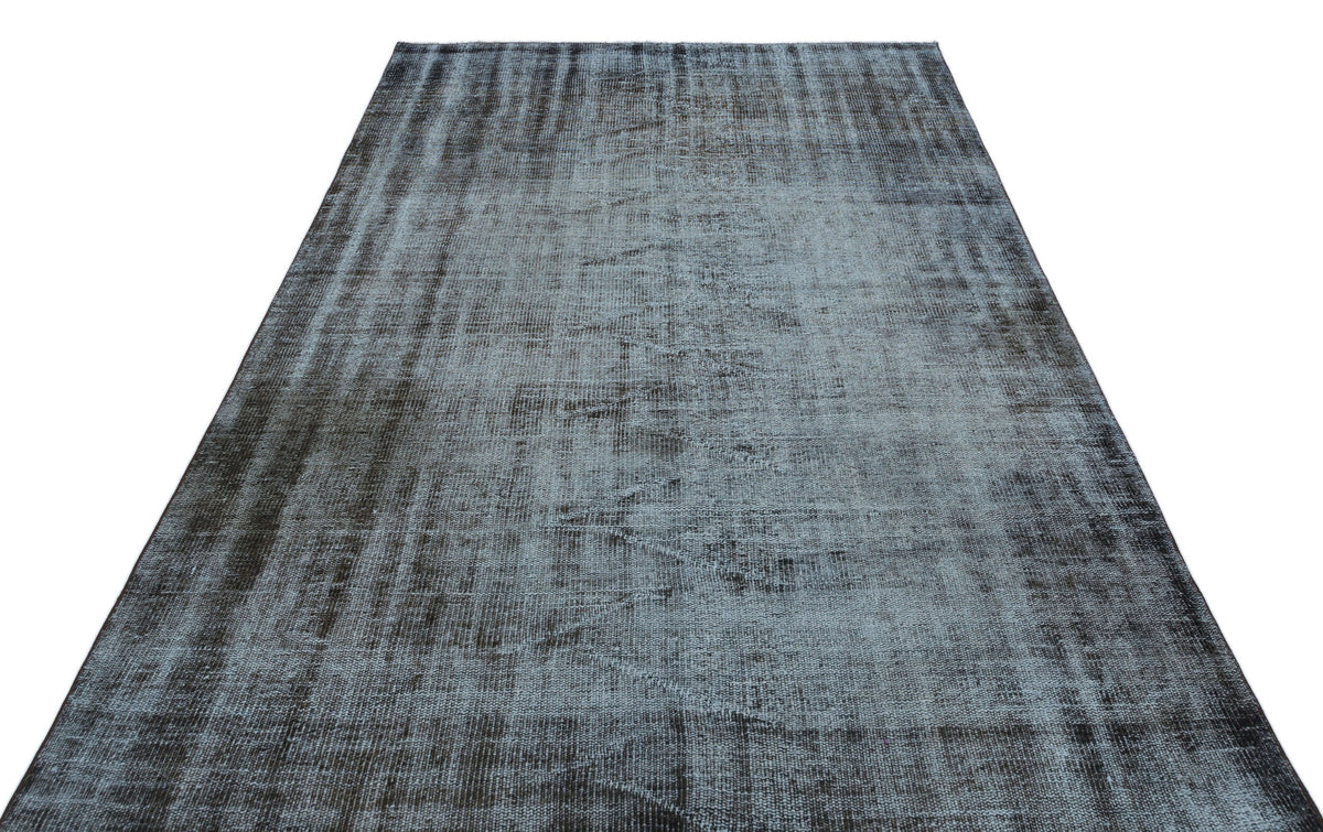 Gray Over Dyed Vintage Rug 5&#39;3&#39;&#39; x 7&#39;12&#39;&#39; ft 159 x 243 cm