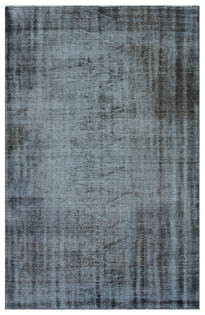 Gray Over Dyed Vintage Rug 5'3'' x 7'12'' ft 159 x 243 cm