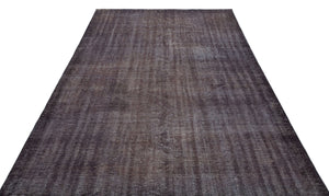 Gray Over Dyed Vintage Rug 5'11'' x 8'11'' ft 180 x 271 cm