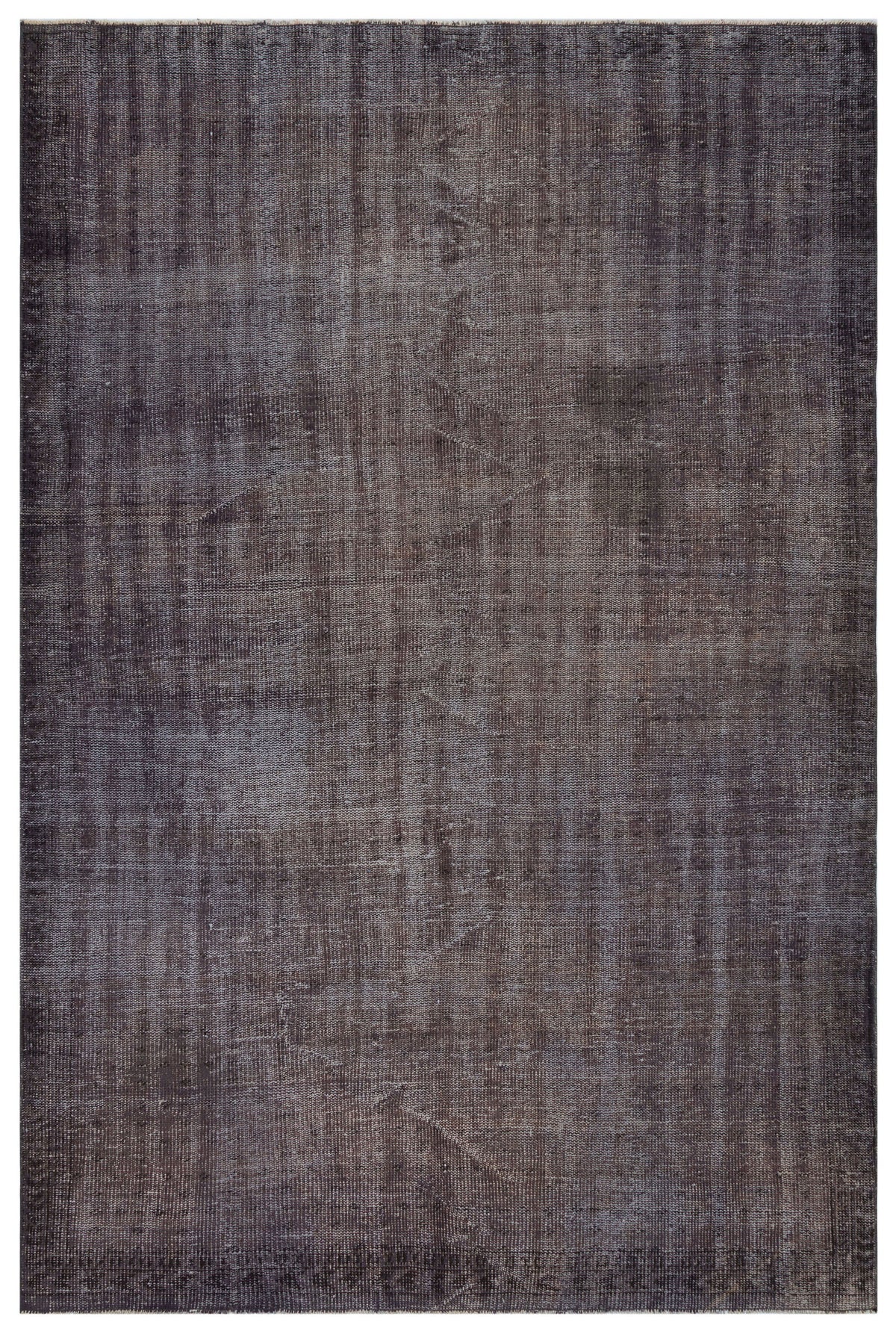 Gray Over Dyed Vintage Rug 5&#39;11&#39;&#39; x 8&#39;11&#39;&#39; ft 180 x 271 cm
