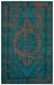 Traditional Design Blue Over Dyed Vintage Rug 6'0'' x 9'8'' ft 183 x 294 cm