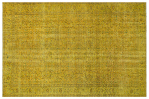 Yellow Over Dyed Vintage Rug 6'0'' x 9'3'' ft 184 x 282 cm
