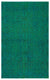 Retro Design Turquoise Over Dyed Vintage Rug 4'10'' x 7'9'' ft 147 x 235 cm