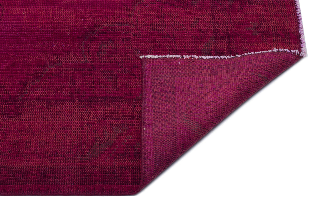 Red Over Dyed Vintage Rug 5'3'' x 8'4'' ft 160 x 255 cm