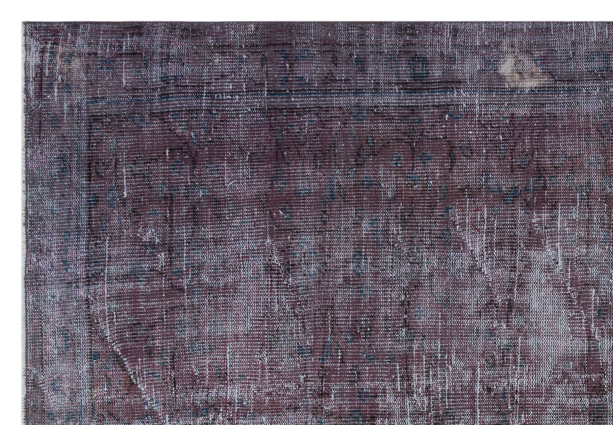 Gray Over Dyed Vintage Rug 5&#39;7&#39;&#39; x 8&#39;2&#39;&#39; ft 169 x 250 cm