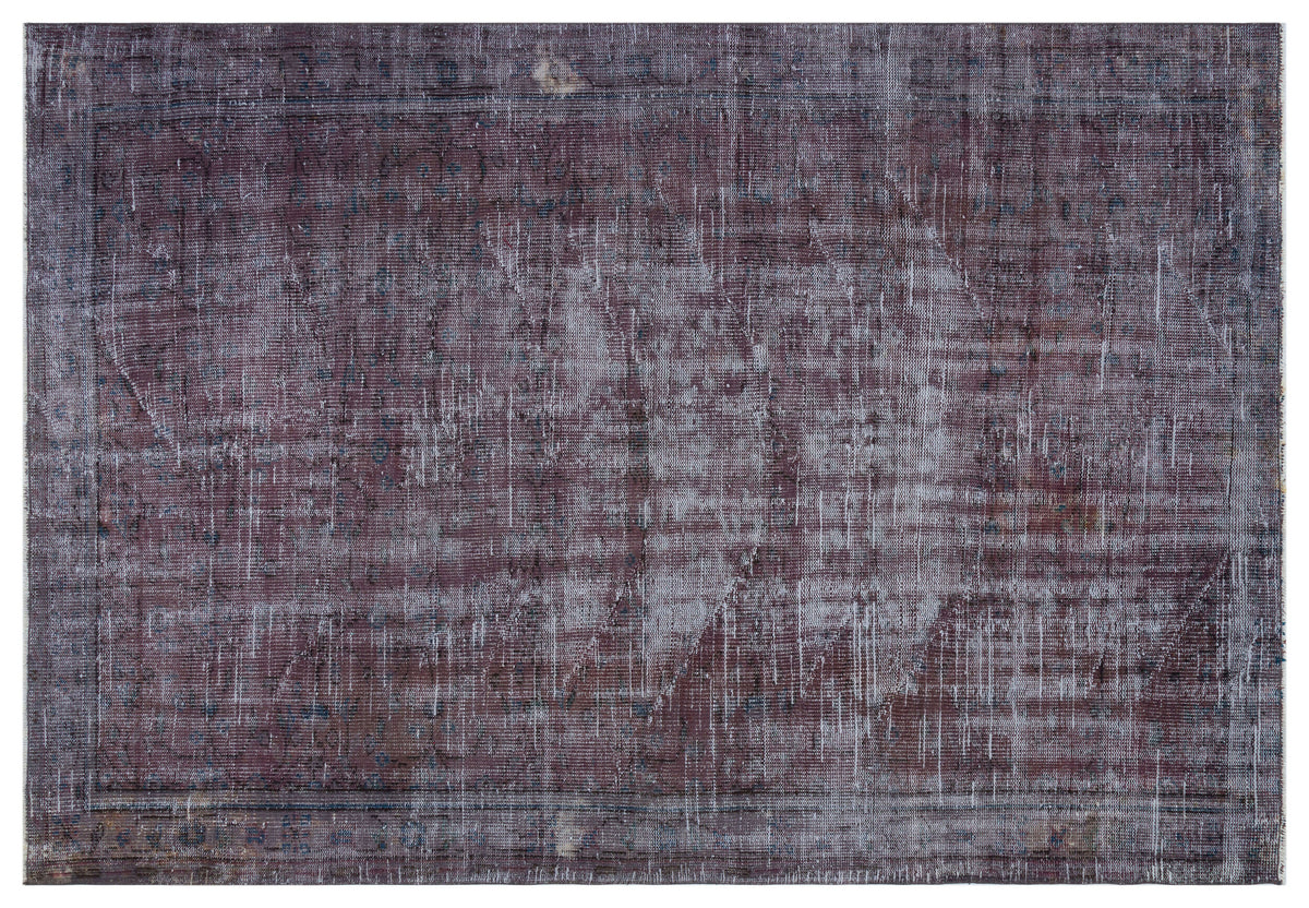 Gray Over Dyed Vintage Rug 5&#39;7&#39;&#39; x 8&#39;2&#39;&#39; ft 169 x 250 cm