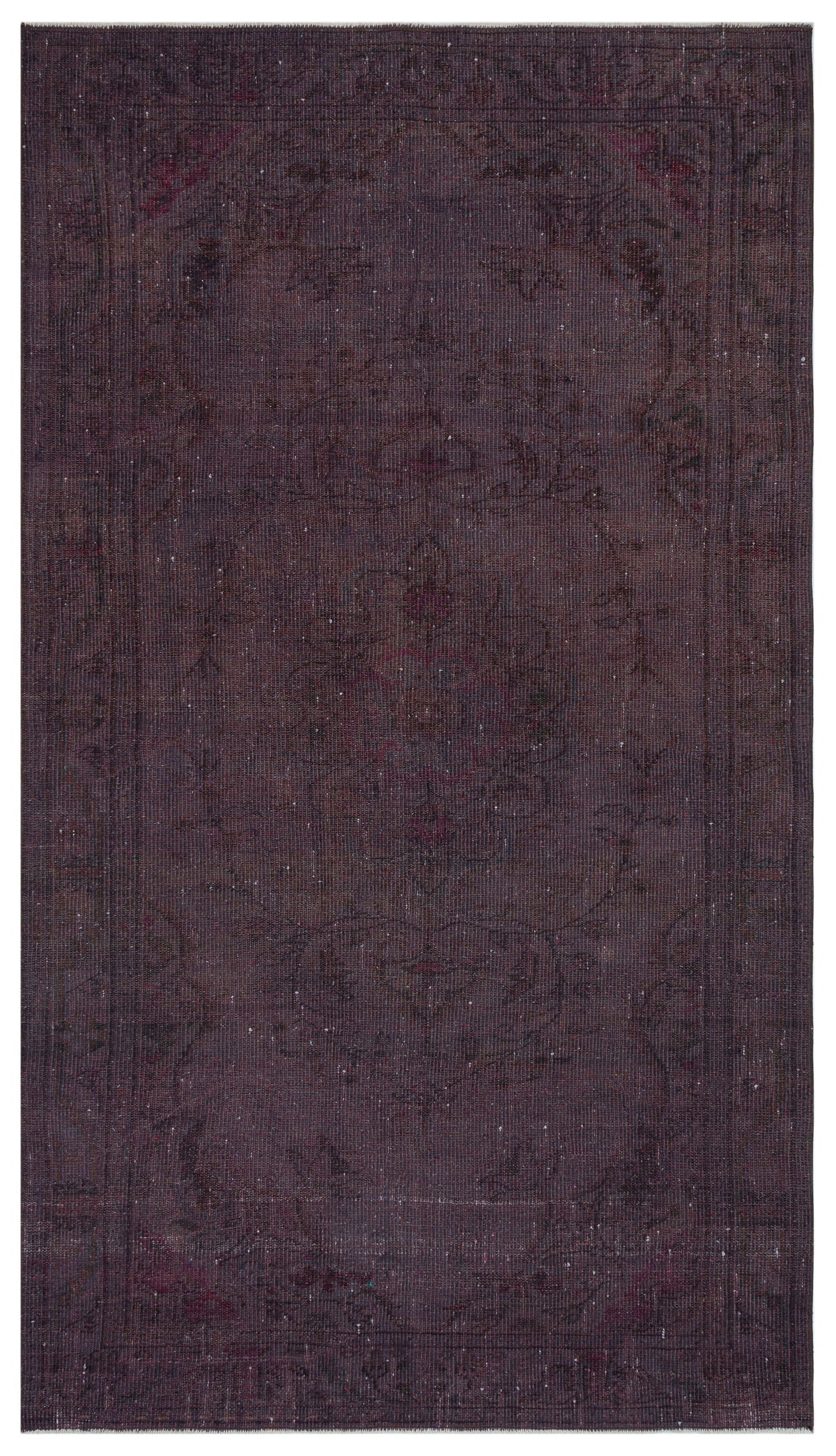 Gray Over Dyed Vintage Rug 4&#39;11&#39;&#39; x 8&#39;8&#39;&#39; ft 150 x 265 cm