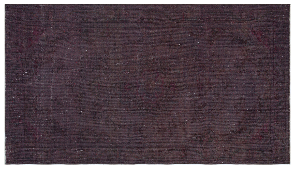 Gray Over Dyed Vintage Rug 4&#39;11&#39;&#39; x 8&#39;8&#39;&#39; ft 150 x 265 cm