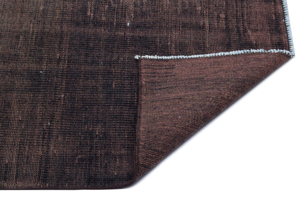 Brown Over Dyed Vintage Rug 5'9'' x 9'0'' ft 174 x 275 cm