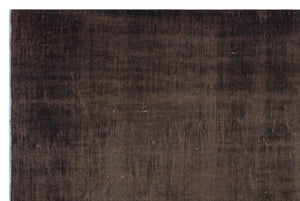 Brown Over Dyed Vintage Rug 5'9'' x 9'0'' ft 174 x 275 cm